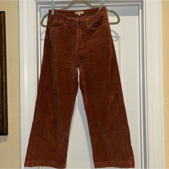 Rag Poets Pants - RAG POETS WOMENS SIZE 25 WAIST CROPPED CORDUROY PANTS RUST COLOR